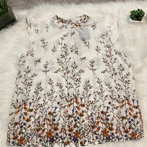Fall floral blouse
